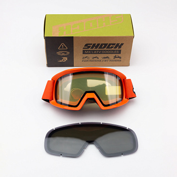 Очки кроссовые SHOCK dual Lens Red